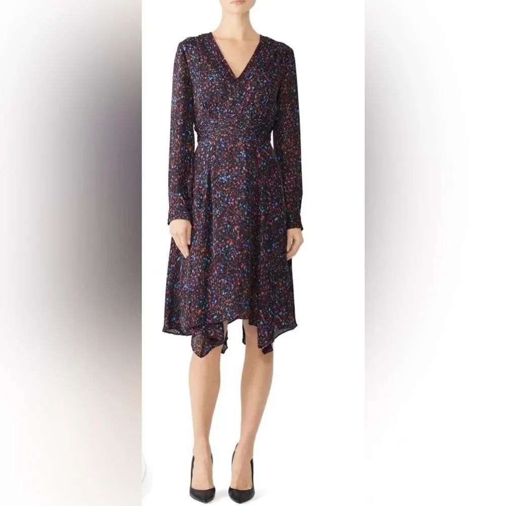 Parker Floral Evanna Silk Dress Size 6